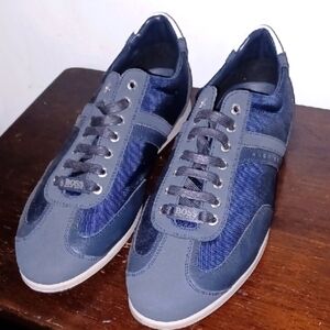 Boss Saturn Blue and Gray Low Top Sneakers - Modern Casual Design